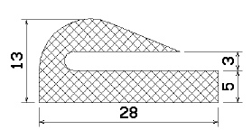 MZS 25503 - sponge profiles - U shape profiles MZS 25503 - sponge profiles - U shape profiles