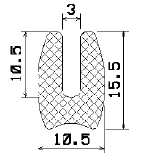 MZS 25505 - sponge profiles - U shape profiles MZS 25505 - sponge profiles - U shape profiles