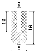 MZS 25506 - sponge profiles - U shape profiles MZS 25506 - sponge profiles - U shape profiles