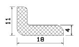 MZS 25587 - sponge rubber profiles - Angle shape profiles MZS 25587 - sponge rubber profiles - Angle shape profiles