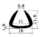 TU1- 0306 min. 800 m - rubber profiles - U shape profiles TU1- 0306 min. 800 m - rubber profiles - U shape profiles