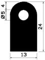 HR 1597 - silicone rubber profiles - Semi-circle, D-profiles HR 1597 - silicone rubber profiles - Semi-circle, D-profiles