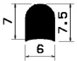 HR 1593 - silicone rubber profiles - Semi-circle, D-profiles HR 1593 - silicone rubber profiles - Semi-circle, D-profiles