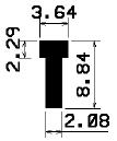 T - 1648 1B=25 m - rubber profiles - Cover and T-profiles T - 1648 1B=25 m - rubber profiles - Cover and T-profiles