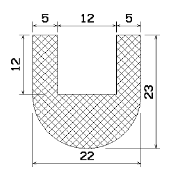 MZS 25699 - sponge profiles - U shape profiles MZS 25699 - sponge profiles - U shape profiles