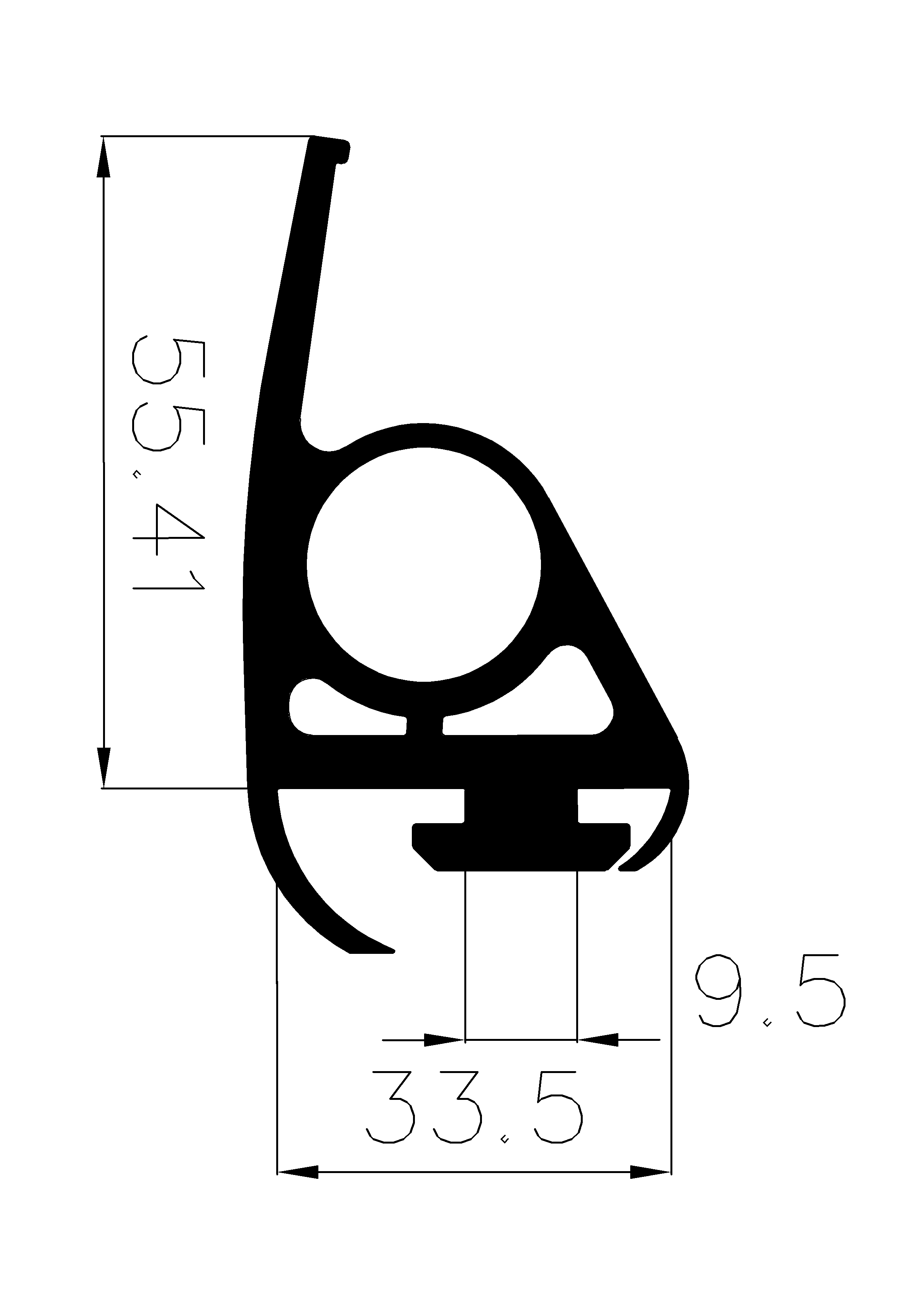 5880365KG - EPDM rubber profiles - Sliding door – finger-guard profiles 5880365KG - EPDM rubber profiles - Sliding door – finger-guard profiles