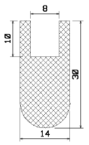 MZS 25725 - sponge profiles - U shape profiles MZS 25725 - sponge profiles - U shape profiles