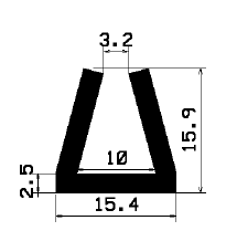 - TU1- 1746 1B= 50 m - rubber profiles - under 100 m - U shape profiles - TU1- 1746 1B= 50 m - rubber profiles - under 100 m - U shape profiles