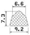 1B= 50 m MZS 25731 - EPDM sponge profiles - Semi-circle, D-profiles 1B= 50 m MZS 25731 - EPDM sponge profiles - Semi-circle, D-profiles