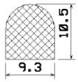 1B= 50 m MZS 25741 - EPDM sponge profiles - Semi-circle, D-profiles 1B= 50 m MZS 25741 - EPDM sponge profiles - Semi-circle, D-profiles