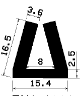 - TU1- 1803 1B= 100 m - rubber profiles - U shape profiles - TU1- 1803 1B= 100 m - rubber profiles - U shape profiles
