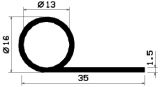 FN 1812 - silicone profiles - Flag or 'P' profiles FN 1812 - silicone profiles - Flag or 'P' profiles