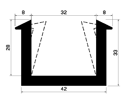 TU1- 1935 - rubber profiles - U shape profiles TU1- 1935 - rubber profiles - U shape profiles