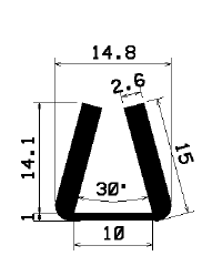 TU1- 1954 - rubber profiles - U shape profiles TU1- 1954 - rubber profiles - U shape profiles