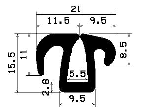 TU1- 2026 - rubber profiles - U shape profiles TU1- 2026 - rubber profiles - U shape profiles