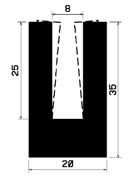 TU1- 2048 - rubber profiles - U shape profiles TU1- 2048 - rubber profiles - U shape profiles