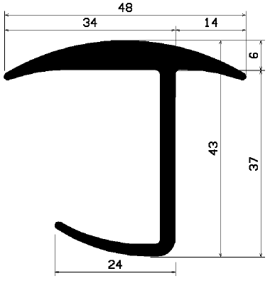 FA 2052 - rubber profiles - Cover and T-profiles FA 2052 - rubber profiles - Cover and T-profiles