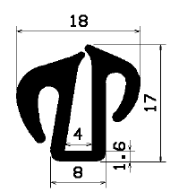 TU1- 2053 - rubber profiles - U shape profiles TU1- 2053 - rubber profiles - U shape profiles