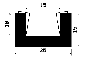 TU1- 2075 - rubber profiles - U shape profiles TU1- 2075 - rubber profiles - U shape profiles