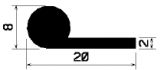 FN 2090 - EPDM profiles - Flag or 'P' profiles FN 2090 - EPDM profiles - Flag or 'P' profiles