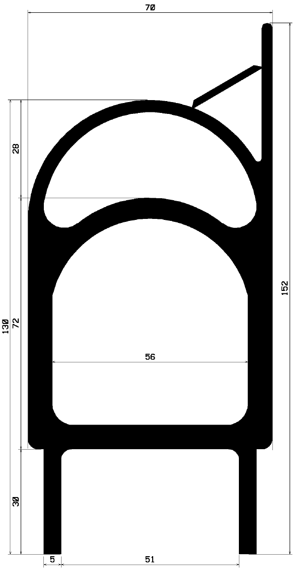 RT 2463 - EPDM rubber profiles - Sliding door – finger-guard profiles RT 2463 - EPDM rubber profiles - Sliding door – finger-guard profiles