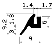 TU1- 2416 - rubber profiles - U shape profiles TU1- 2416 - rubber profiles - U shape profiles