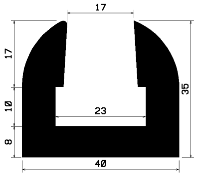 TU1- 2421 - rubber profiles - U shape profiles TU1- 2421 - rubber profiles - U shape profiles