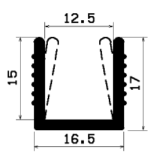 TU1- 2423 - rubber profiles - U shape profiles TU1- 2423 - rubber profiles - U shape profiles