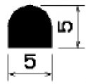 HR 2418 - silicone rubber profiles - Semi-circle, D-profiles HR 2418 - silicone rubber profiles - Semi-circle, D-profiles