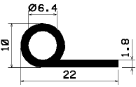 FN 1507 - EPDM profiles - Flag or 'P' profiles FN 1507 - EPDM profiles - Flag or 'P' profiles