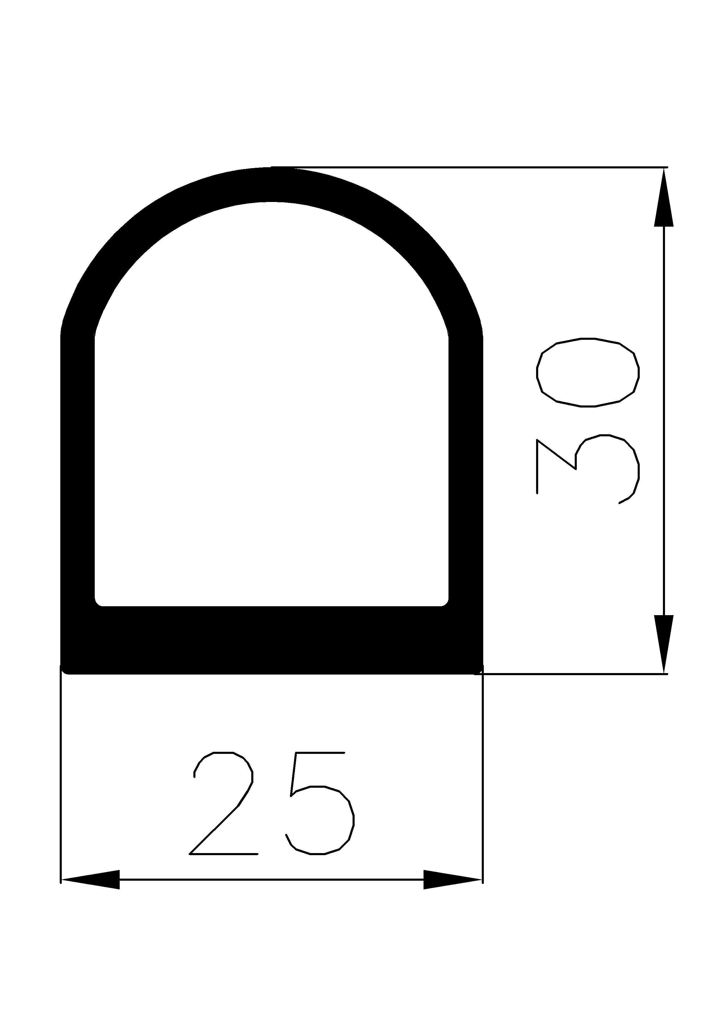 8980160KG - EPDM rubber profiles - Semi-circle, D-profiles 8980160KG - EPDM rubber profiles - Semi-circle, D-profiles