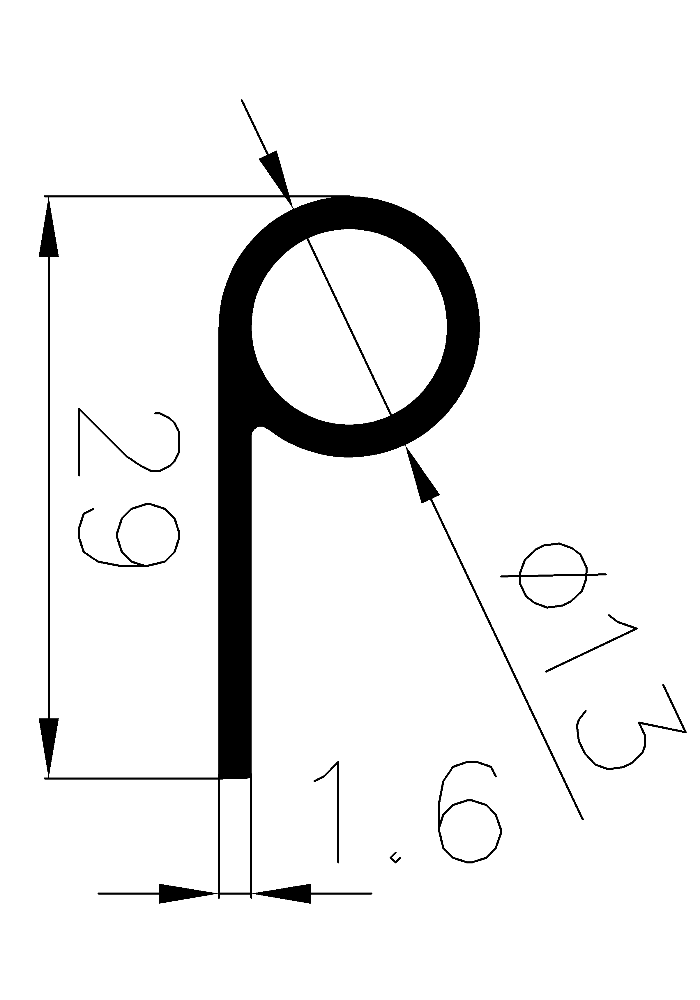 9670370KG - EPDM profiles - Flag or 'P' profiles 9670370KG - EPDM profiles - Flag or 'P' profiles