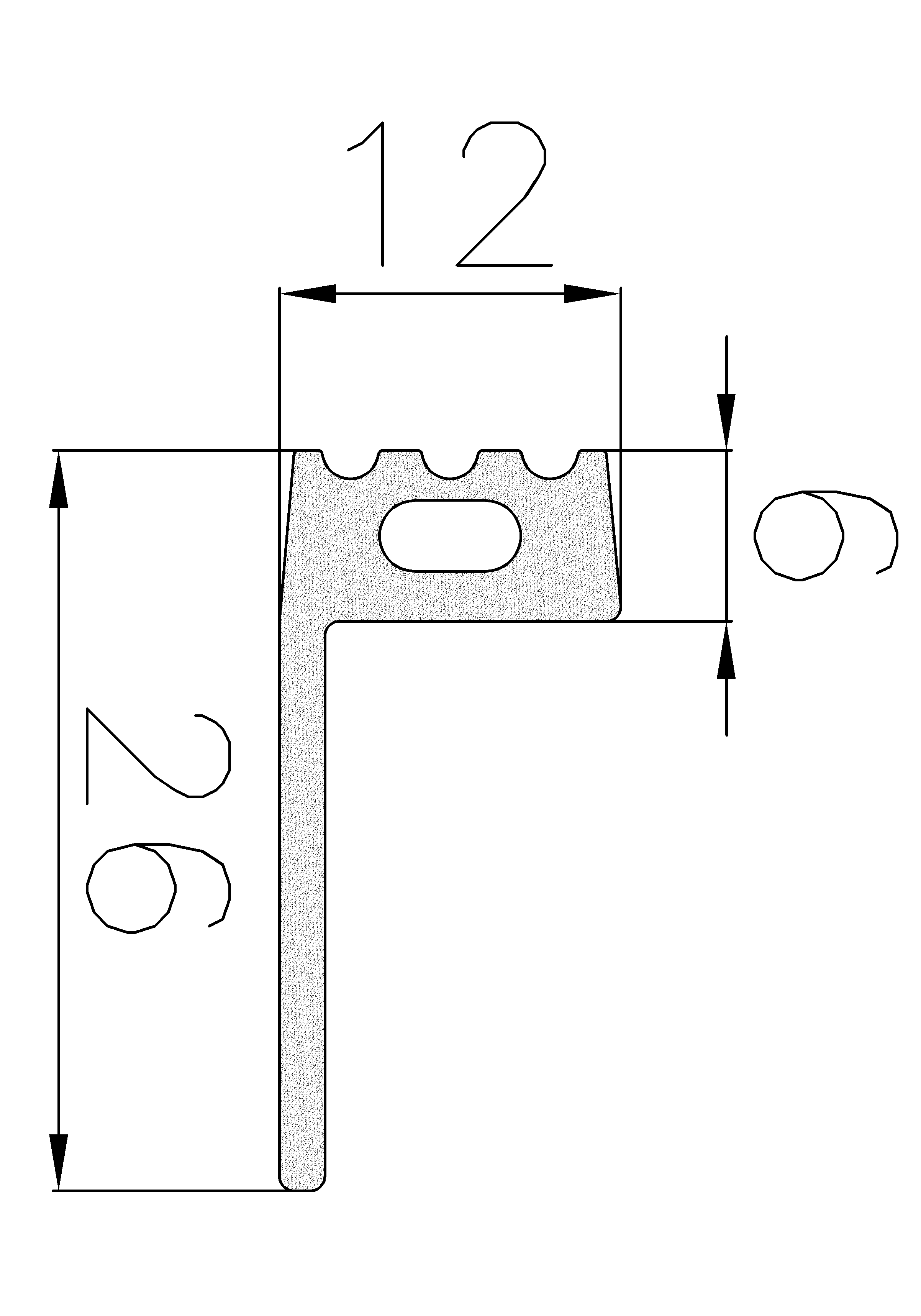 9800403KG - sponge profiles - Flag or 'P' profiles 9800403KG - sponge profiles - Flag or 'P' profiles