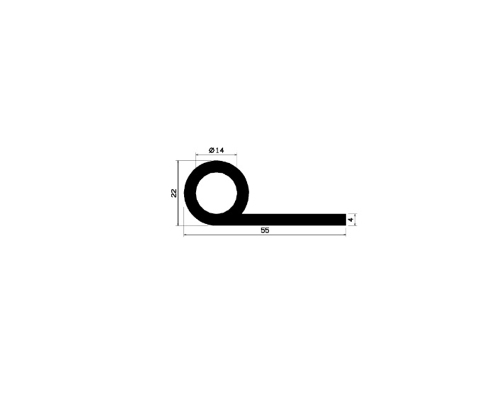 FN 2181 - EPDM profiles - Flag or 'P' profiles FN 2181 - EPDM profiles - Flag or 'P' profiles