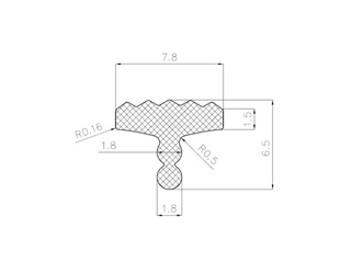 15780170KG - silicone rubber profiles - Cover and T-profiles 15780170KG - silicone rubber profiles - Cover and T-profiles