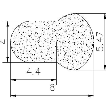 MZS - G261 - sponge profiles - Flag or 'P' profiles MZS - G261 - sponge profiles - Flag or 'P' profiles