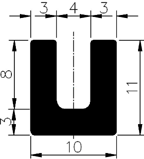 TU1 - G263 - silicone profiles - U shape profiles TU1 - G263 - silicone profiles - U shape profiles