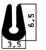 TU1 - G312 6,5×3,5×0,4 mm - rubber profiles - U shape profiles TU1 - G312 6,5×3,5×0,4 mm - rubber profiles - U shape profiles