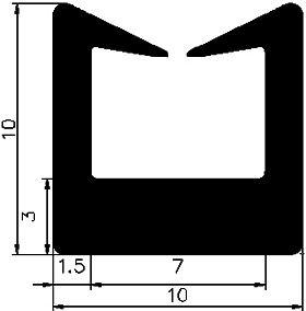 TU1 - G408 - silicone profiles - U shape profiles TU1 - G408 - silicone profiles - U shape profiles