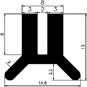 TU1 - G413 - silicone profiles - U shape profiles TU1 - G413 - silicone profiles - U shape profiles