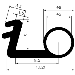 FN - G422 - silicone profiles - Flag or 'P' profiles FN - G422 - silicone profiles - Flag or 'P' profiles