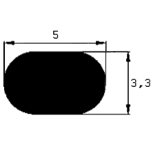 SIR - G538 5×3,3 mm - silicone profiles - Circle and oval profiles SIR - G538 5×3,3 mm - silicone profiles - Circle and oval profiles