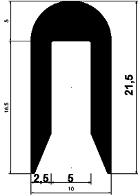 TU1 - G565 - rubber profiles - U shape profiles TU1 - G565 - rubber profiles - U shape profiles