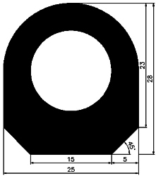 5760360KG - EPDM rubber profiles - Semi-circle, D-profiles 5760360KG - EPDM rubber profiles - Semi-circle, D-profiles