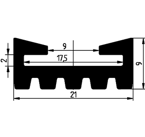 SE - G578 21×9 mm - Clip profiles SE - G578 21×9 mm - Clip profiles