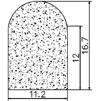 MZS - G582 - EPDM sponge profiles - Semi-circle, D-profiles MZS - G582 - EPDM sponge profiles - Semi-circle, D-profiles