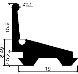 RT - G591 - EPDM rubber profiles - Sliding door – finger-guard profiles RT - G591 - EPDM rubber profiles - Sliding door – finger-guard profiles