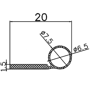 FN - G602 - silicone profiles - Flag or 'P' profiles FN - G602 - silicone profiles - Flag or 'P' profiles