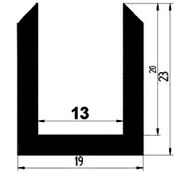 TU1 - G606 - rubber profiles - U shape profiles TU1 - G606 - rubber profiles - U shape profiles