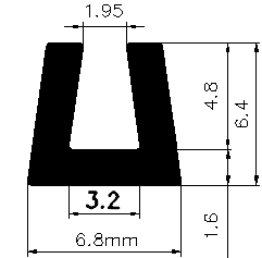 TU1 - G629 - rubber profiles - U shape profiles TU1 - G629 - rubber profiles - U shape profiles